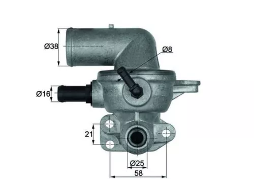 Thermostaat, koelvloeistof MAHLE TI 133 88D)