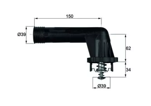 Thermostaat, koelvloeistof MAHLE TI 20 95)
