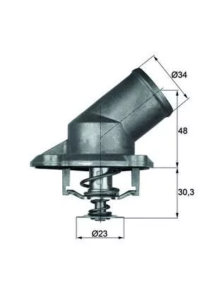 Thermostaat, koelvloeistof MAHLE TI 224 92)