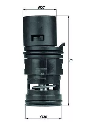 Thermostaat, oliekoeling MAHLE TO 7 80)