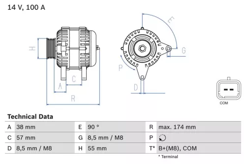 Dynamo BOSCH 0 986 083 200)