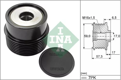 Vrijloopkoppeling van de dynamo Schaeffler INA 535 0314 10)