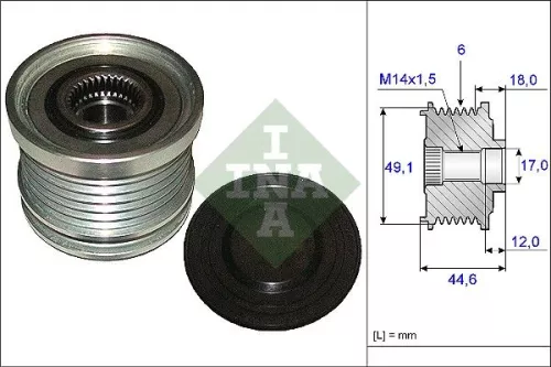 Alternator Freewheel Clutch Schaeffler INA 535 0182 10)