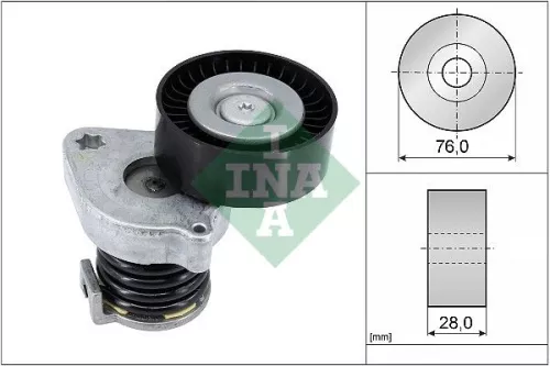 Riemspanner, V-geribbelde riem Schaeffler INA 534 0370 10)