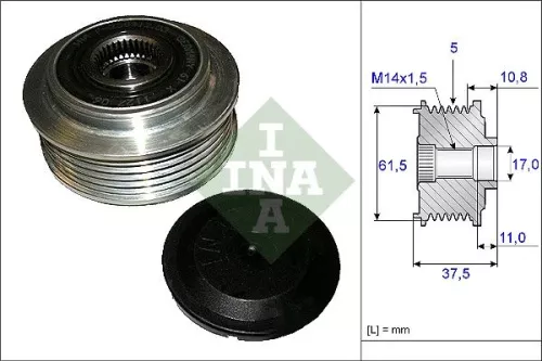Alternator Freewheel Clutch Schaeffler INA 535 0107 10)