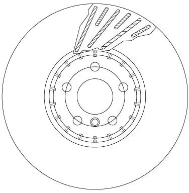 Remschijf TRW DF6890S)
