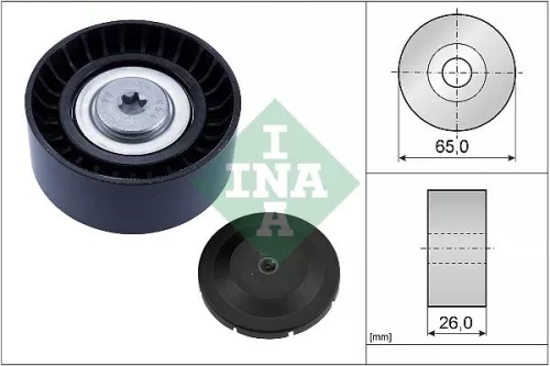 Ombuigings-/geleidingspoelie, V-geribbelde riem Schaeffler INA 532 0748 10)
