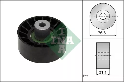 Ombuigings-/geleidingspoelie, V-geribbelde riem Schaeffler INA 532 0776 10)