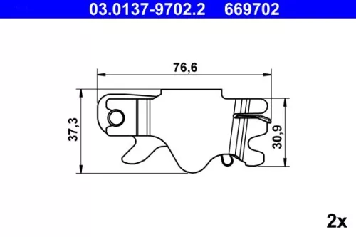 Accessoirekit, parkeerremblokken ATE 03.0137-9702.2)