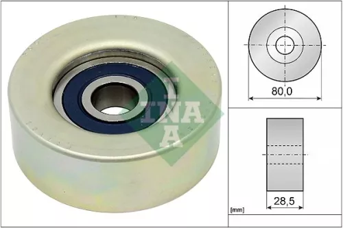 Ombuigings-/geleidingspoelie, V-geribbelde riem Schaeffler INA 532 0873 20)