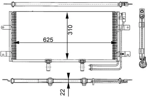 Condensor, airconditioning MAHLE AC 332 000S)
