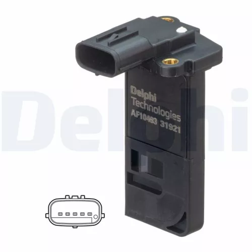 Luchtmassastroomsensor DELPHI AF10493-12B1)