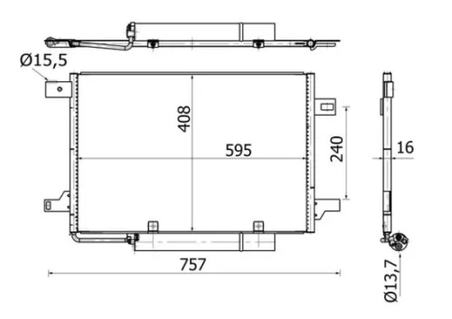 Condensor, airconditioning MAHLE AC 369 000S)