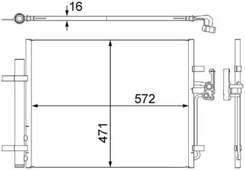 Condensor, airconditioning MAHLE AC 441 000S)