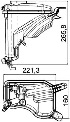 Expansievat, koelvloeistof MAHLE CRT 207 000S)