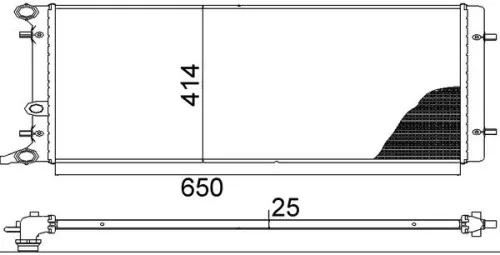 Radiator, engine cooling MAHLE CR 368 001S)