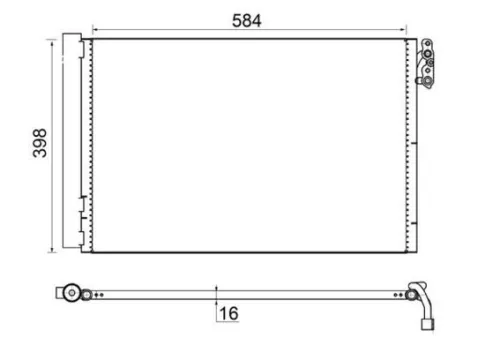 Condensor, airconditioning MAHLE AC 413 001S)