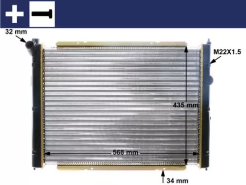 Radiator, motorkoeling MAHLE CR 361 000S)