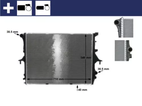 Radiator, motorkoeling MAHLE CR 571 000S)