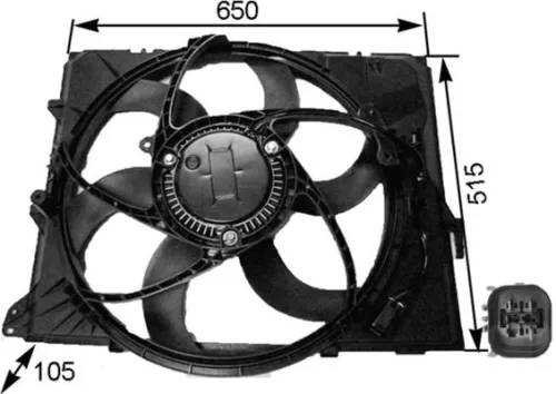 Ventilator, motorkoeling MAHLE CFF 264 000S)