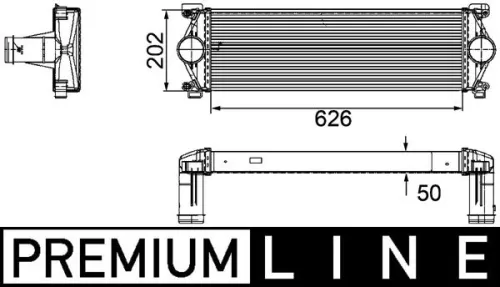 Laadluchtkoeler MAHLE CI 254 000P)