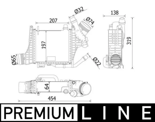 Laadluchtkoeler MAHLE CI 541 000P)