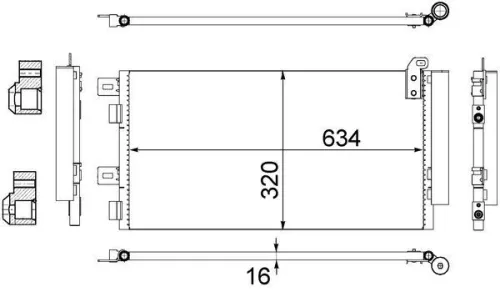 Condensor, airconditioning MAHLE AC 312 001S)