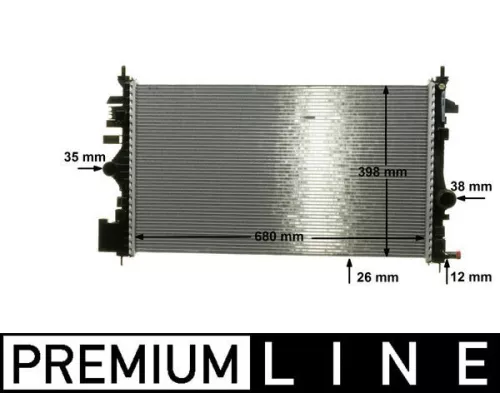 Radiator, motorkoeling MAHLE CR 1102 000P)
