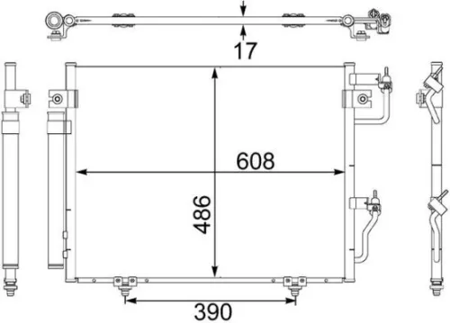 Condensor, airconditioning MAHLE AC 475 001S)