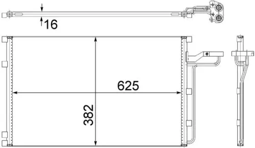 Condensor, airconditioning MAHLE AC 551 001S)