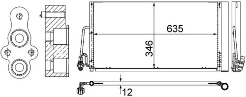 Condensor, airconditioning MAHLE AC 590 000S)
