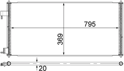 Condenser, air conditioning MAHLE AC 689 000S)