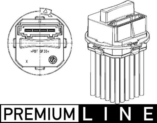 Regelaar, interne ventilator MAHLE ABR 21 000P)