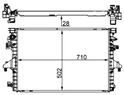 Radiator, motorkoeling MAHLE CR 1792 000S)