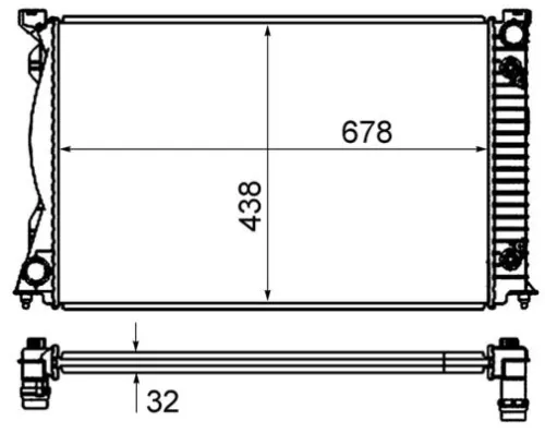 Radiator, motorkoeling MAHLE CR 830 000S)