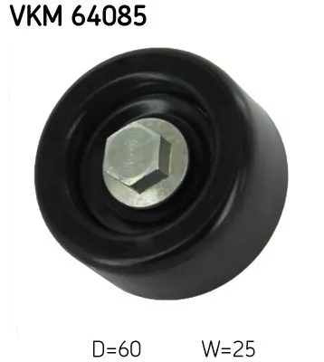 Ombuigings-/geleidingspoelie, V-geribbelde riem SKF VKM 64085)