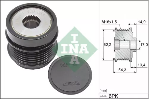 Vrijloopkoppeling van de dynamo Schaeffler INA 535 0342 10)