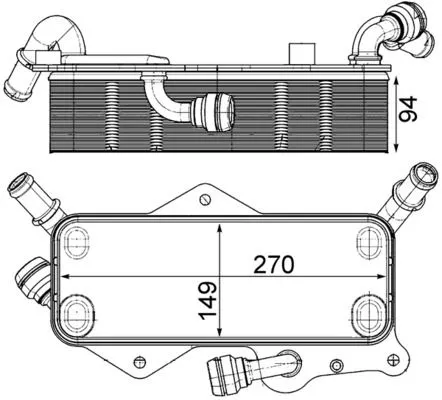 Oliekoeler, automatische transmissie MAHLE CLC 218 000P)