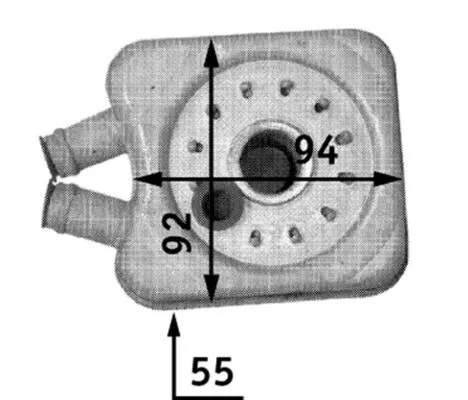 Oliekoeler, motorolie MAHLE CLC 45 000S)