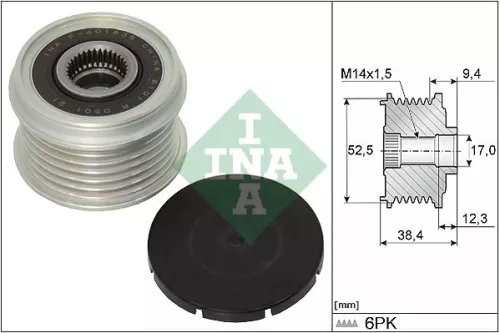 Vrijloopkoppeling van de dynamo Schaeffler INA 535 0329 10)