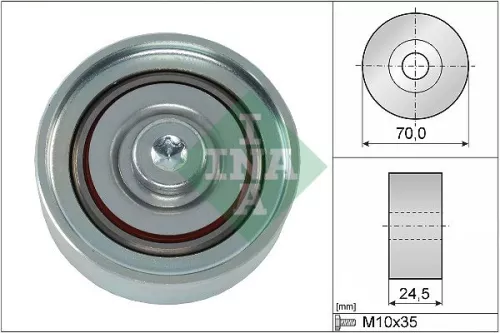 Ombuigings-/geleidingspoelie, V-geribbelde riem Schaeffler INA 532 0583 10)