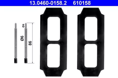 Accessoirekit, schijfremblokken ATE 13.0460-0158.2)