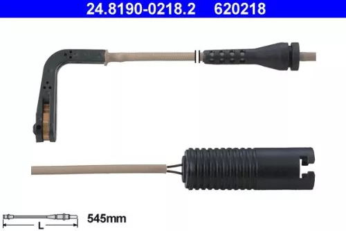 Waarschuwing: contact, slijtage van de remblokken ATE 24.8190-0218.2)