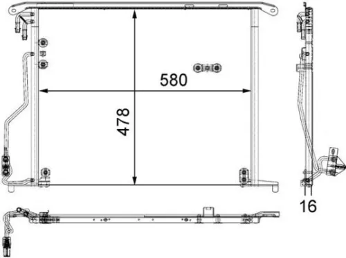 Condensor, airconditioning MAHLE AC 334 000S)