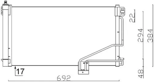 Condensor, airconditioning MAHLE AC 347 001S)
