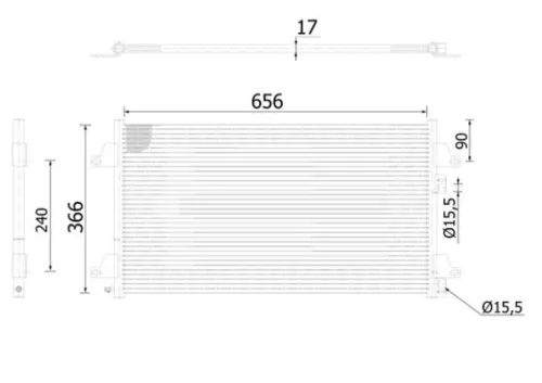 Condensor, airconditioning MAHLE AC 366 000S)