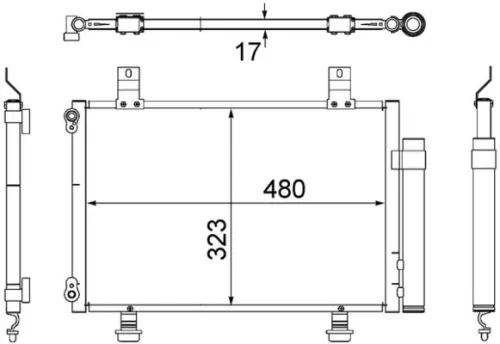 Condensor, airconditioning MAHLE AC 495 000S)