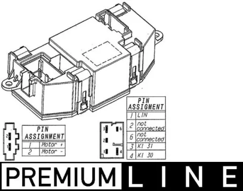 Regelaar, interne ventilator MAHLE ABR 56 000P)