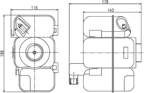 Expansievat, koelvloeistof MAHLE CRT 206 000S)