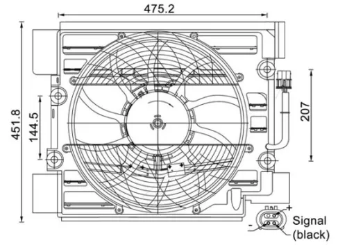 Ventilator, airconditioningcondensor MAHLE ACF 24 000S)